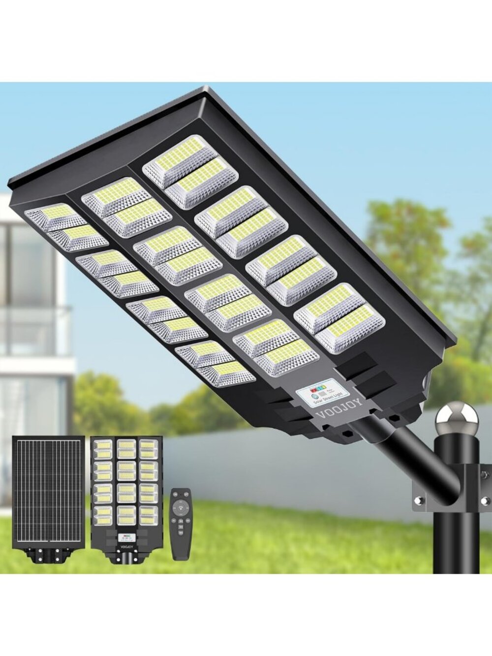 8000W Waterproof Solar Street Lights with Motion Sensor for Outdoor Use